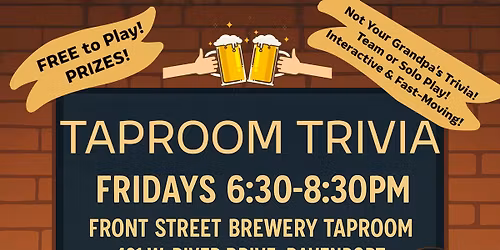 Taproom Trivia at Front Street Brewery Taproom!