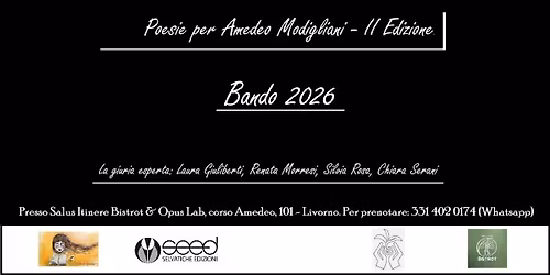 Concorso di poesia "Per Amedeo Modigliani". II Edizione. Bando 2026