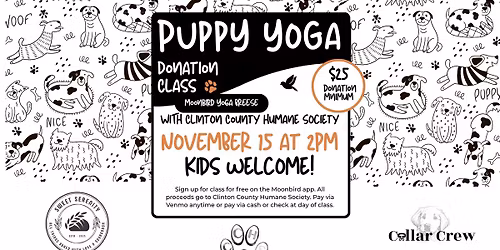 Puppy Yoga Donation Class