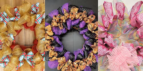 Seasonal Deco Mesh Wreath - Market City