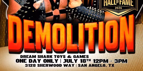 In Store Meet & Greet Signing Event with WWE Hall of Famers \u201cThe Demolition\u201d