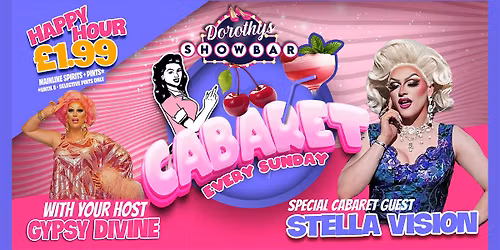 Cabaret Sundays with Gypsy Divine & Special Guest Stella Vision