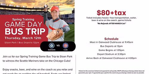 Spring Training Game Day Bus Trip