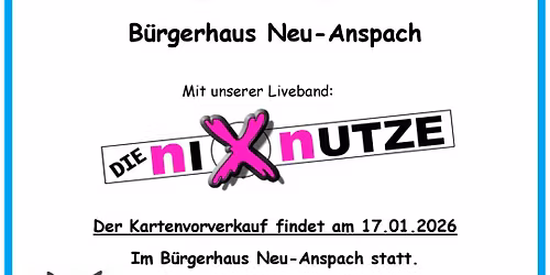 Weiberfasching 2026 Neu-Anspach