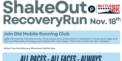 Old Mobile Running Club: Post Race Shakeout Run. Battleship 12k