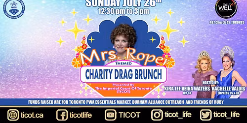 TICOT Charity Drag Brunch Mrs Roper Themed