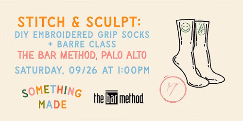 DIY Embroidered Grip Socks + Barre Class