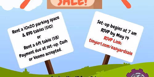 Yard Sale (Sunday, May 17 from 8-1)