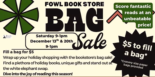 FOWL Bookstore- Holiday Bag Sale
