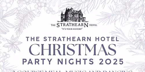CHRISTMAS PARTY NIGHTS 2025 at The Strathearn Hotel Kirkcaldy