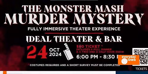 Monster Mash Murders Mystery Dinner Theatre at Milton Theatre - Delaware