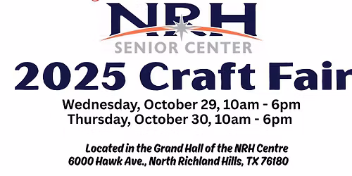 NRH Senior Center Craft Fair - Wednesday