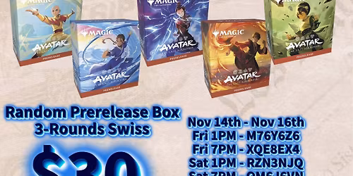 Avatar the Last Airbender Prerelease at Dragon's Hoard