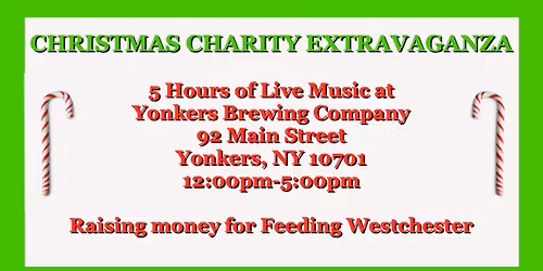 Hindsight Presents "Our Annual Christmas Charity Extravaganza" at Yonkers Brewing Co
