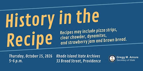 History in the Recipe | RI State Archives