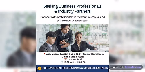 Seeking Experienced Business Professionals & Industry Partners