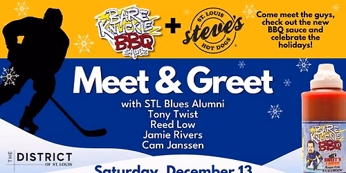 Meet & Greet with Blues Alumni presented by Bareknuckle BBQ Sauce at Steve's in Chesterfield!