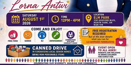CAMPAIGN KICK OFF BBQ- Meet the newest city council candidate Lorna Anwti