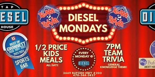 TEAM TRIVIA FAMILY NIGHT at Diesel Tap House!!