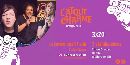 \ud83c\udfa4 Soir\u00e9e stand-up | L'atout charme comedy club 