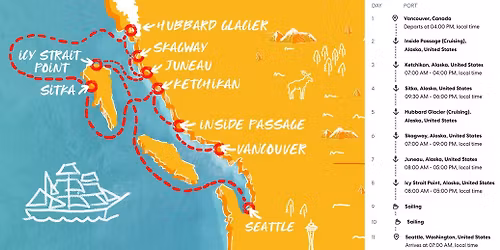 Alaska Awe from Vancouver to Seattle