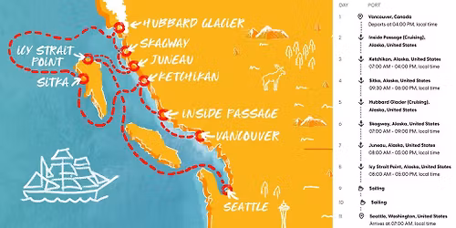 Alaska Awe from Vancouver to Seattle
