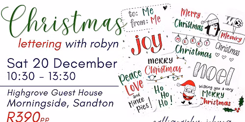 Christmas Lettering - Morningside, Sandton
