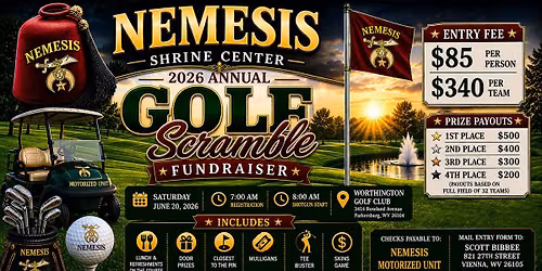 2026 Nemesis Shrine Center Annual Golf Scramble