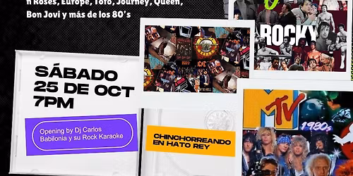 S\u00e1bado: 80\u2019s Classic Rock Legends con David Moreno & Co.
