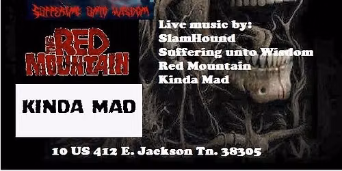 Ricochet bar presents SlamHound, Suffering Unto Wisdom, Red Mountain and Kinda Mad