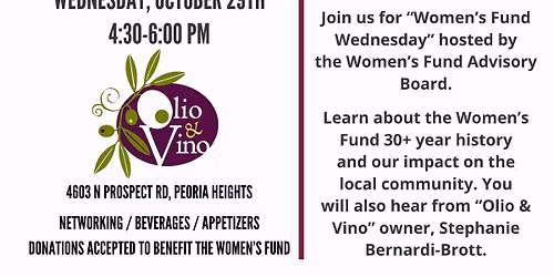 Women's Fund Wednesday - Olio & Vino
