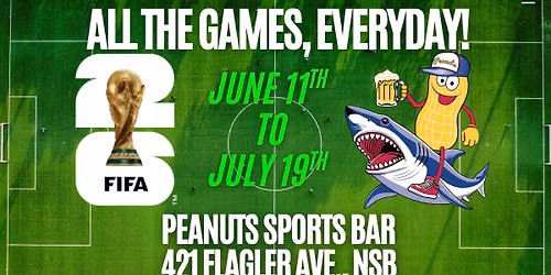 WORLD CUP GAMES - All the Games at Peanut's Sports Bar