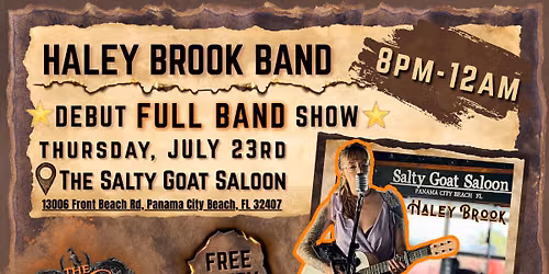     Haley Brook Band\u2019s DEBUT @ Salty Goat Saloon