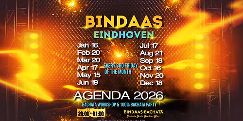 BINDAAS EINDHOVEN - 100% TOP MONTHLY BACHATA EVENT
