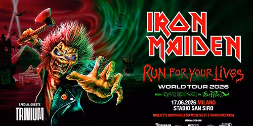 Iron Maiden - Run For Your Lives World Tour 2026 | Milano, Stadio San Siro