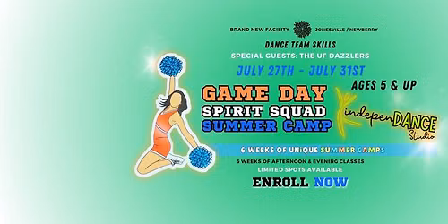 \u2600\ufe0f\ud83d\udc9a Summer Camp: GAME DAY SPIRIT SQUAD \ud83c\udfc8