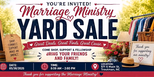 Marriage Ministry Yard Sale
