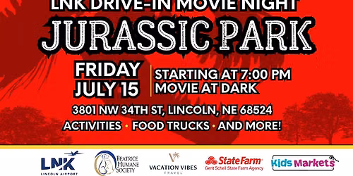 LNK Drive-In Movie Night: Jurassic Park!