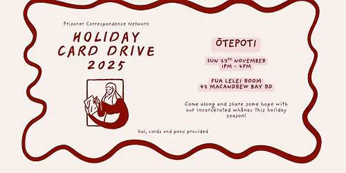 PCN Holiday Card Drive 2025: \u014ctepoti Dunedin