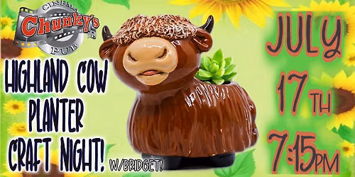 PAINT & PARTY: Highland Cow Planter Craft Night!
