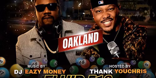 R&B BiNGO OAKLAND! April 25th R&B Vs Trap Bingo W\/ THANKYOUCHRIS @ FLUID510