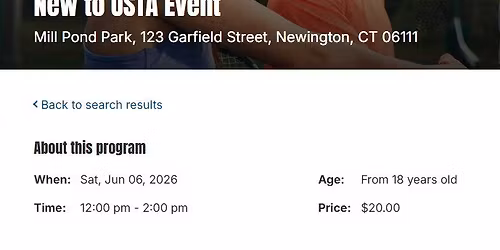 USTA Adult Tennis Summer Event