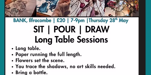 Sit | Pour | Draw. Botanical shadow drawing