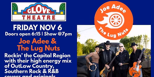 JOE ADEE & THE LUG NUTS: CAPITAL REGION \u2013 OUTLAW COUNTRY, SOUTHERN ROCK, R&B