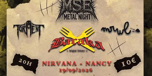 BARAKA BELGIAN FRITCORE x MRWL x TORMENT \u2022 Nirvana Club Nancy