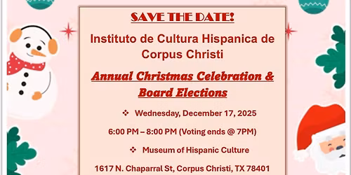 ICHCC Annual Christmas Celebration & Board Elections