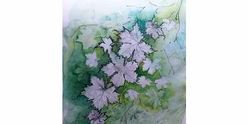 A winter themed scene in watercolour With Mo Childs