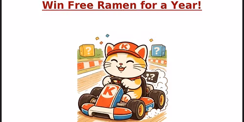 Mario Kart Tournament - Win a year of FREE RAMEN