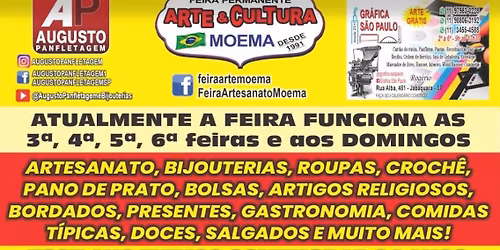 Domingo \u00e9 Dia Feira Artesanato Moema \ud83c\udd93\ud83d\udc4d