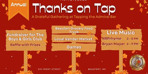 3rd Annual Thanks on Tap: A Grateful Gathering at Tapping the Admiral Bar